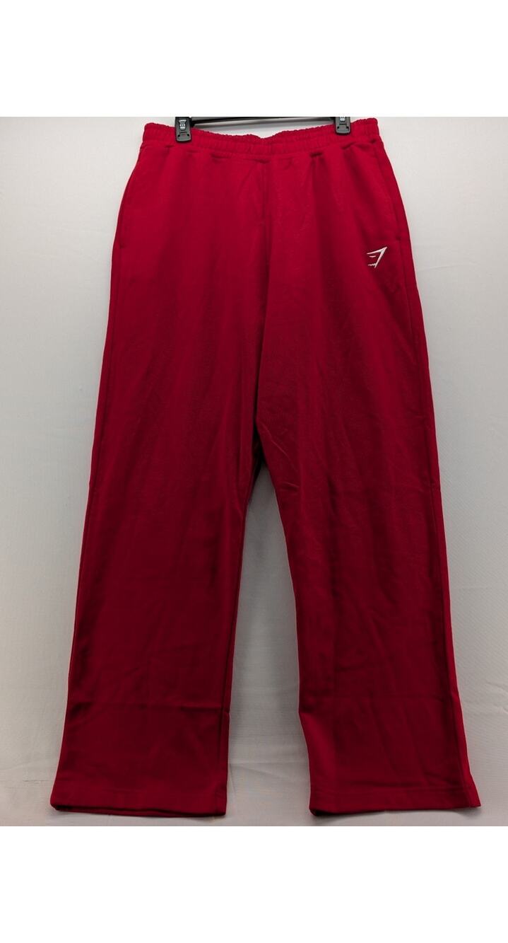 NWT GymShark Women's Training Fleece Straight Leg Regular Joggers in Red Large